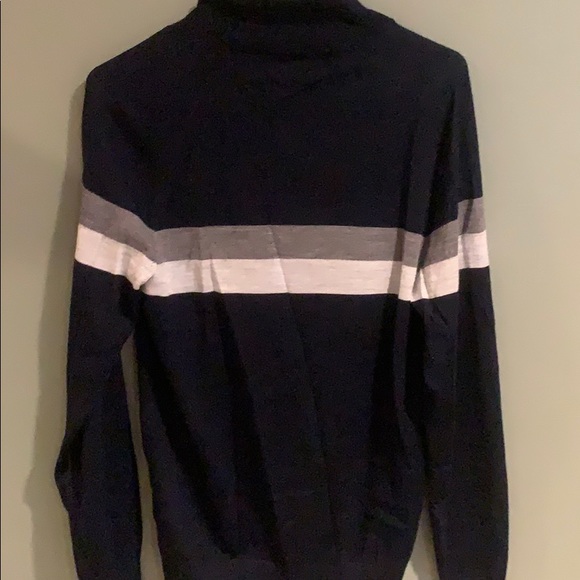 Express small merino wool blend sweater NEW blue white - Picture 2 of 3